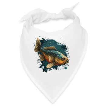 Bass Fisch - Bandana - Weiß - Vorne