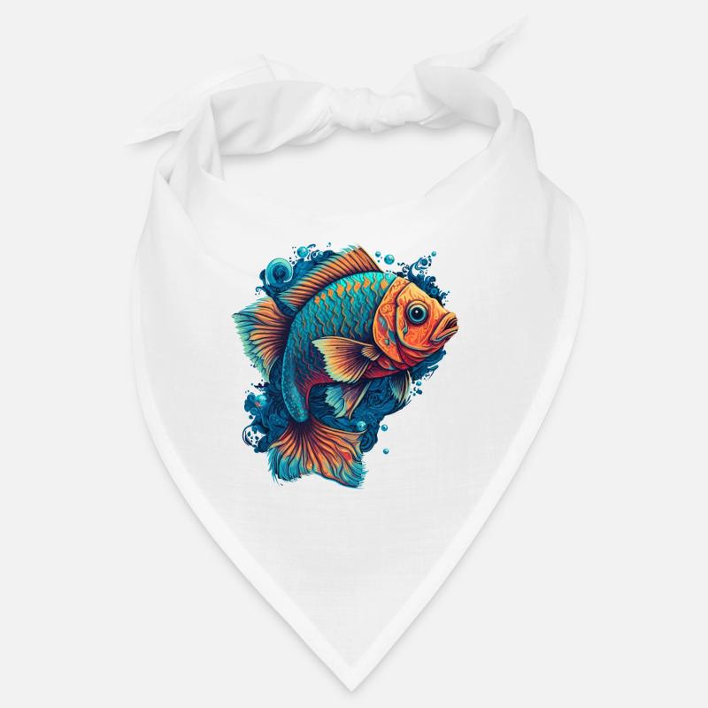 Flat Fish Illustration Bandana