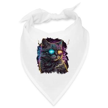 Dampfwelle Thunder Storm Katze - Bandana - Weiß - Vorne