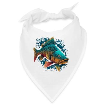 Flussfisch - Bandana - Weiß - Vorne