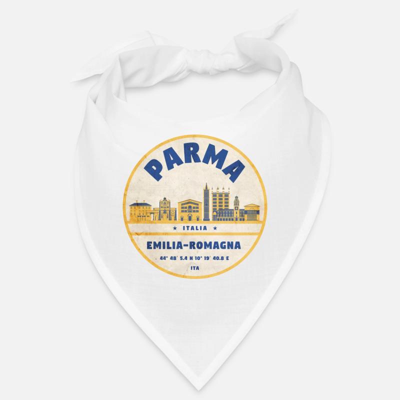 Parma Skyline Emilia Romagna Sticker - Bandana - Weiß