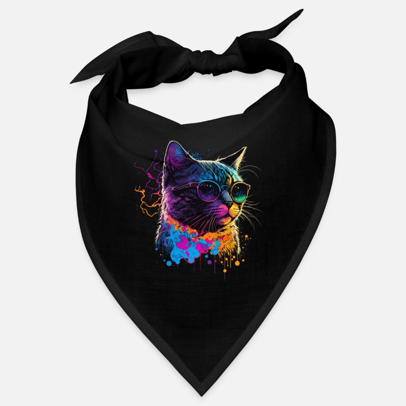 Chat coloré Bandana