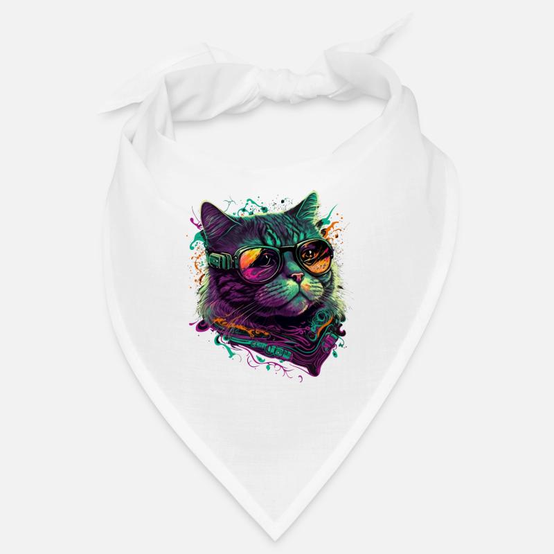 Futuristische Katze Bandana