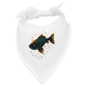 Japanischer Fisch - Bandana - Weiß - Vorne