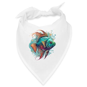 Regenbogenfisch - Bandana - Weiß - Vorne