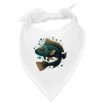 Tiefseefischliebhaber - Bandana - Weiß - Vorne
