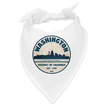 Washington DC Vintage - Bandana - Weiß - Vorne