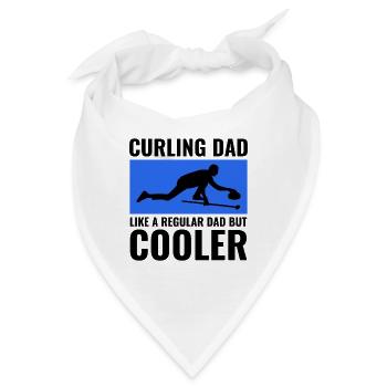 Eisstockschießen Kehren Winter Eissport Papa Vatertag - Bandana - Weiß - Vorne