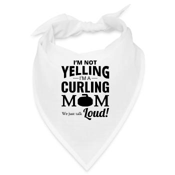 Curling Mama Winter Eissport Curler Muttertag - Bandana - Weiß - Vorne