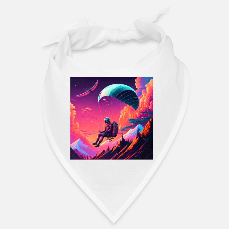Paragliders in synthwave style Bandana