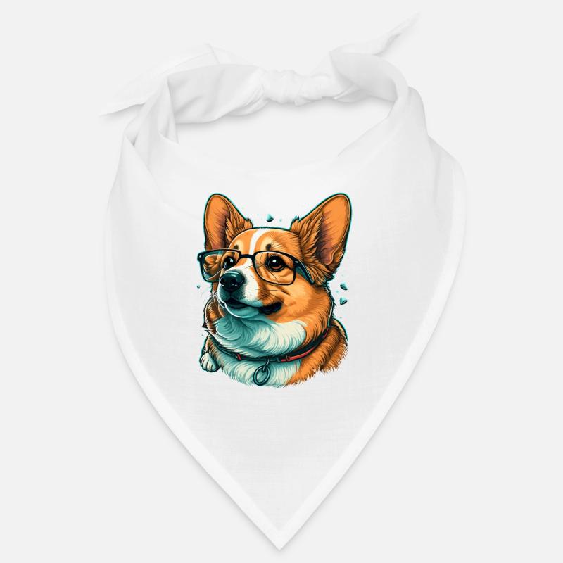 Clever Looking Corgi Bandana