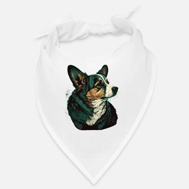 Corgi vert Bandana