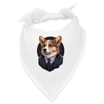 Perfekter Haustier Corgi Hund - Bandana - Weiß - Vorne