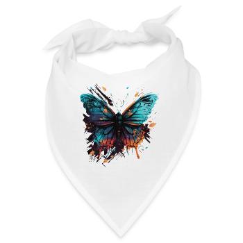 Attraktiver Schmetterling - Bandana - Weiß - Vorne