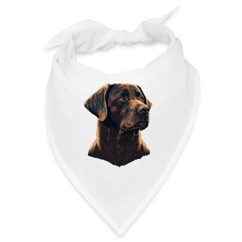 Tapferer Labrador Retriever - Bandana - Weiß - Vorne