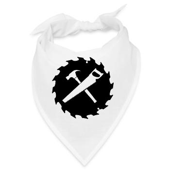 Transparenter geschnittener Sägeblattschreiner - Bandana - Weiß - Vorne