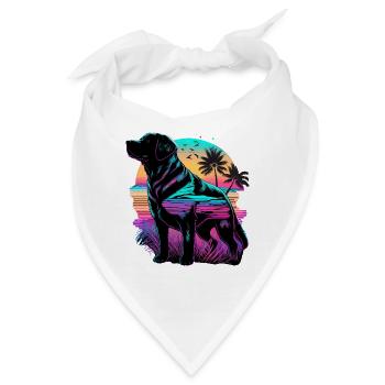 Tapferer Labrador Retriever - Bandana - Weiß - Vorne