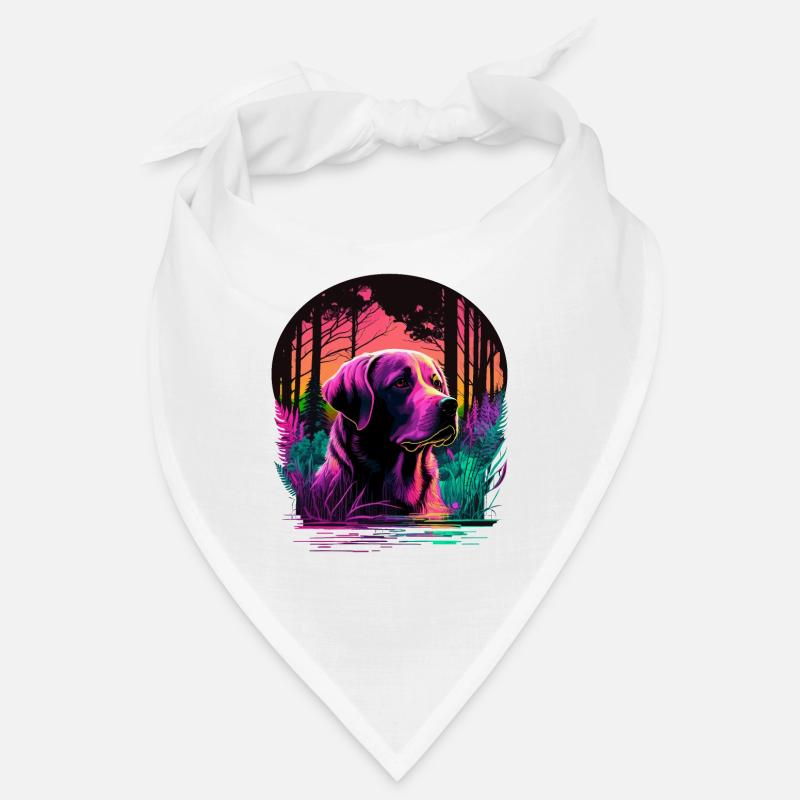 Labrador Retriever seul dans les bois Bandana