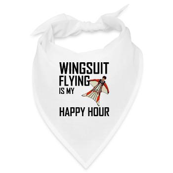 Wingsuit fliegen Base Jumping Fallschirmspringen Wingsuiting - Bandana - Weiß - Vorne