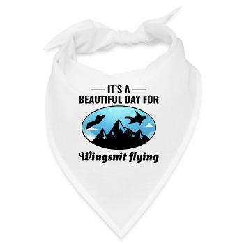 Wingsuit fliegen Base Jumping Fallschirmspringen Wingsuiting - Bandana - Weiß - Vorne