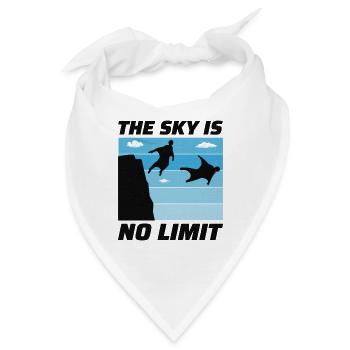 Wingsuit fliegen Base Jumping Fallschirmspringen Wingsuiting - Bandana - Weiß - Vorne
