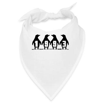 1993 geburtstag pinguin party winterschwimmer - Bandana - Weiß - Vorne
