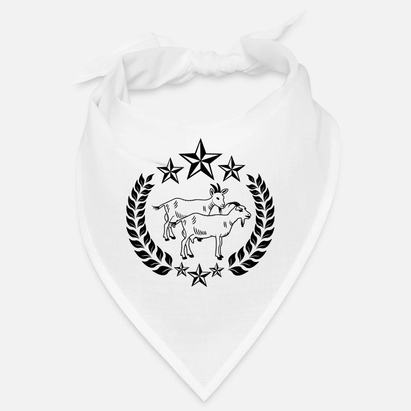 goats in laurel wreath Bandana