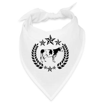 Kuh drei Sterne - Bandana - Weiß - Vorne