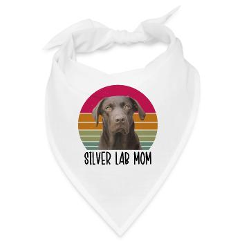 Silver Lab Mom - Bandana - Weiß - Vorne