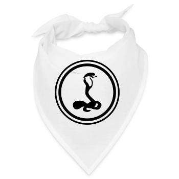Schlange Kobra - Bandana - Weiß - Vorne