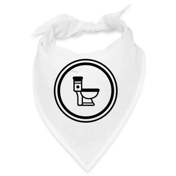 Wc Toilette - Bandana - Weiß - Vorne