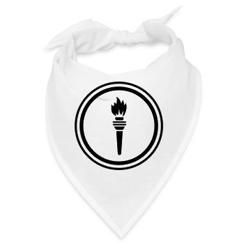 Flamme Symbol - Bandana - Weiß - Vorne