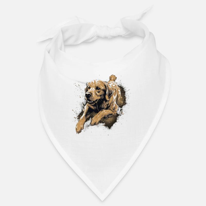 Golden-retriever Dock-Diving into Water Bandana
