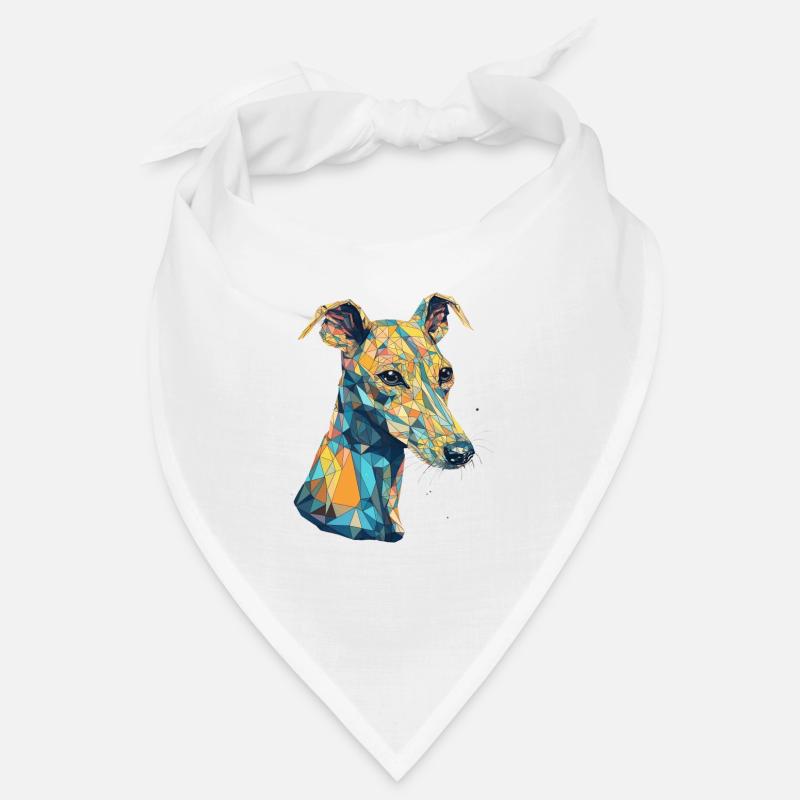 Colorful Whippet art design Bandana