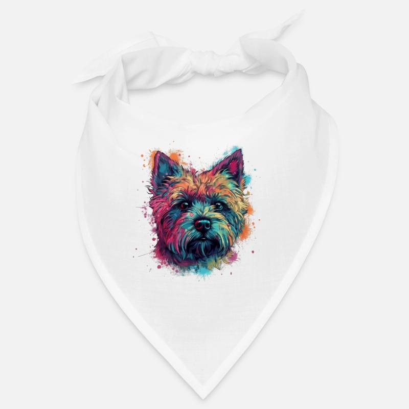 Cairn-terrier coloré Bandana