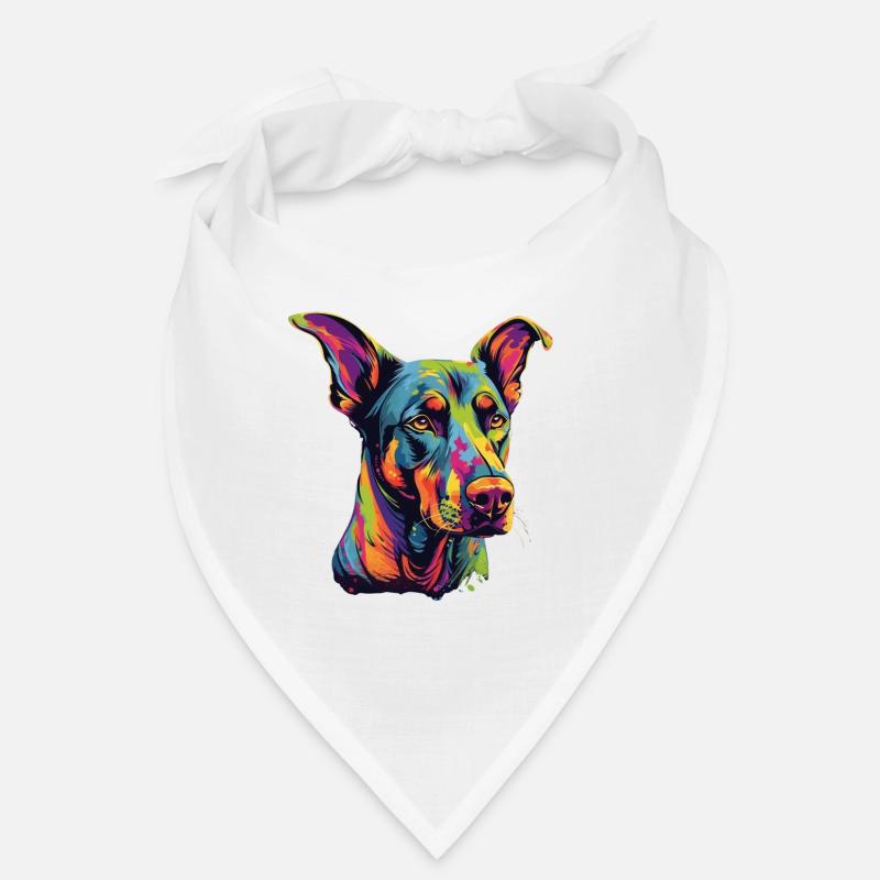 Bunter Dobermann Bandana