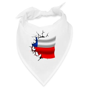 Flagge von Chile - Chile - Flagge Broken Design - Bandana - Weiß - Vorne