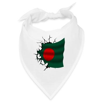 Bangladesch - Bangladesch - Flagge - Bandana - Weiß - Vorne