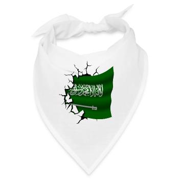 Bandera de Arabia Saudita - Saudi-Arabien - Flagge - Bandana - Weiß - Vorne