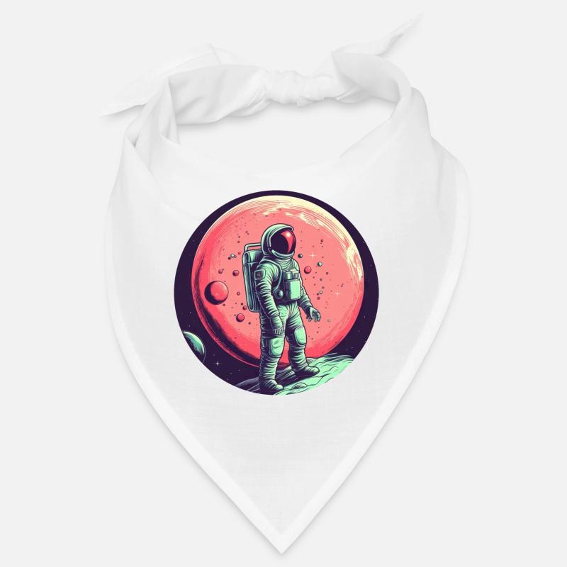 Astronaute et Lune rouge - Exploration spatiale Bandana