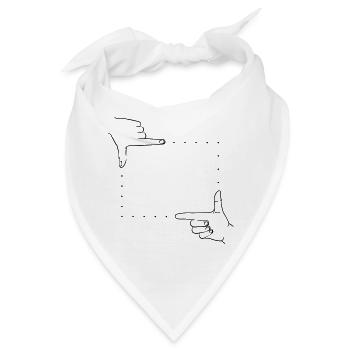 Handzeichen Bildausschnitt - Bandana - Weiß - Vorne