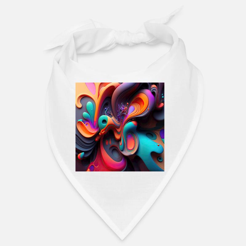 Motif de tourbillon abstrait multicolore vibrant Bandana