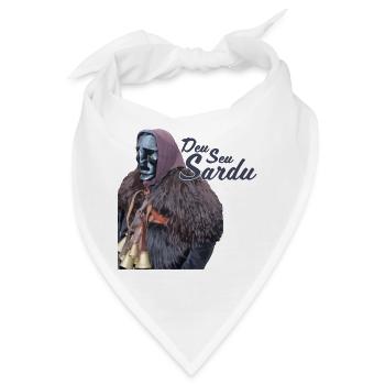 Sardischer Maskenlook mit Pelz - Bandana - Weiß - Vorne
