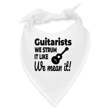 Strumming with Passion: Gitarristen feiern - Bandana - Weiß - Vorne
