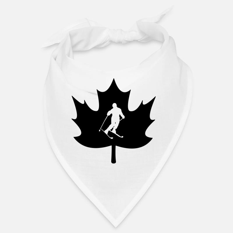Canada maple leaf with cut-out skier logo Bandana