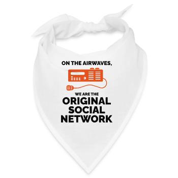 Amateurfunker Ursprüngliches soziales Netzwerk - Bandana - Weiß - Vorne