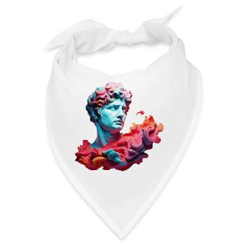 Neon-Psychedelische Büste - Bandana - Weiß - Vorne