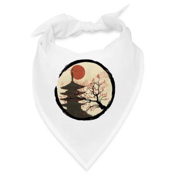 Kyoto in bloom - Bandana - Weiß - Vorne
