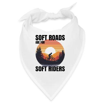 Malerisches Schotterfahren, Sonnenaufgang, weiche Straßen nichts für uns - Bandana - Weiß - Vorne
