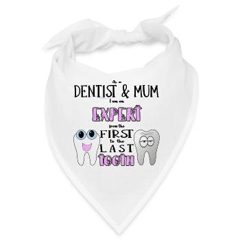 Zahnärztin Mama Zahnmedizinerin Mutter Geschenk - Bandana - Weiß - Vorne